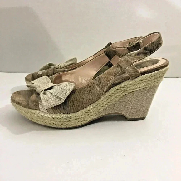 Womens Naturalizer N5 Comfort Tan Lyric Wedge Shoe Size 6.5M - Picture 2 of 6